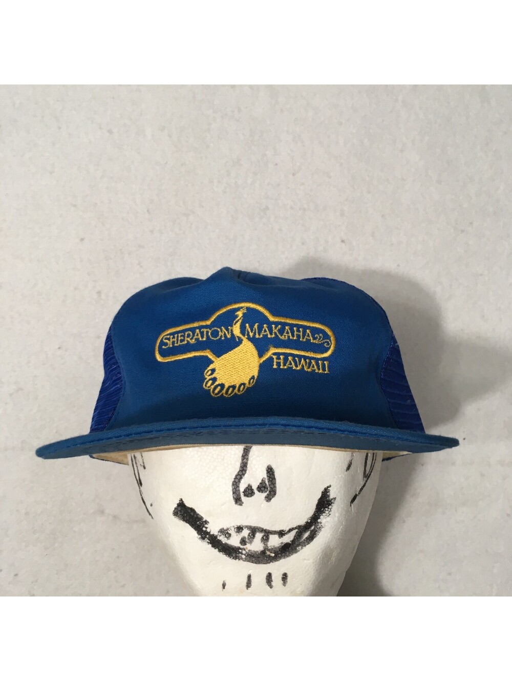 Makaha Hawaii Snapback Trucker Hat BLUE FOAM MESH DERBY CAP USA